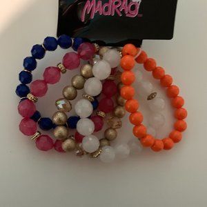 Madrag Multilayered Stretch Bracelet 4 piece Set Multicolor Fashion Jewelry